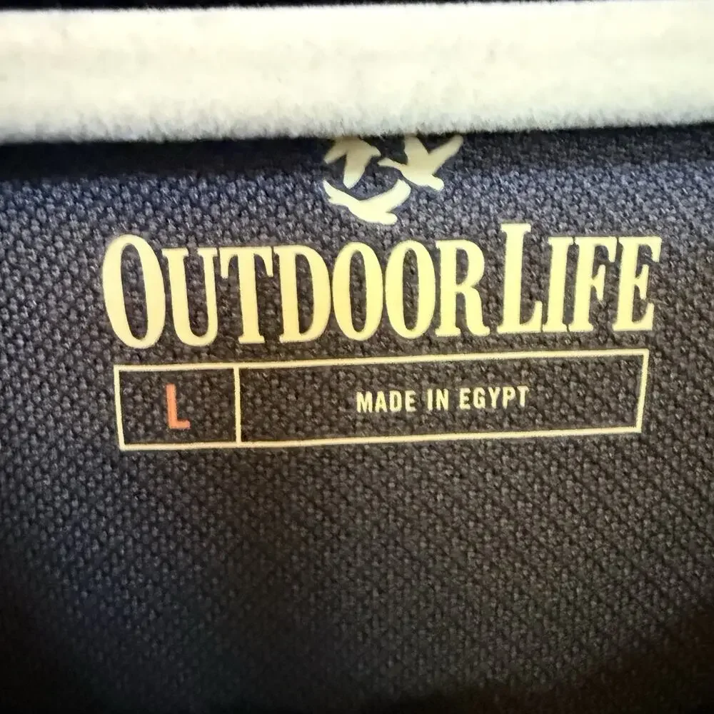 Men’s Outdoor Life Gray Polo Shirt Size Large Golf Business Casual - Picture 2 of 5